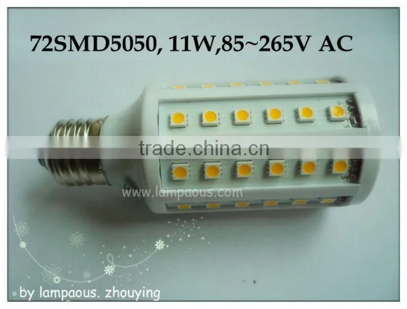 E27 E40 High power 72 smd led corn light