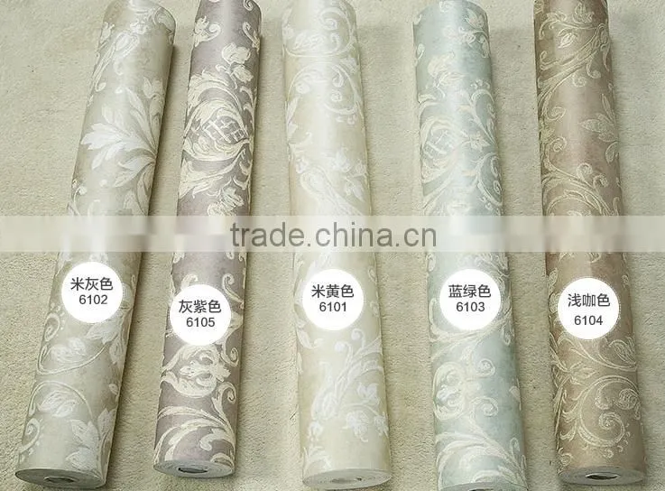 Damask Non Woven Home Decoration Wall Paper