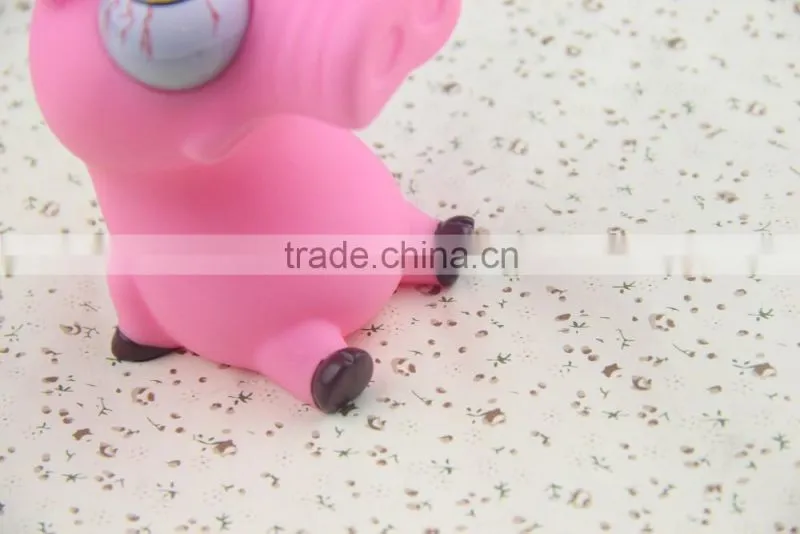 soft pvc vinyl eyes pop out toys ,vinyl pig pop eye toy