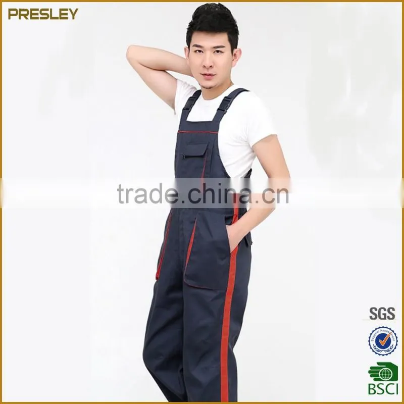 Custom Men's Jump suit overalls Bibs Workwears With Embroidery Logo