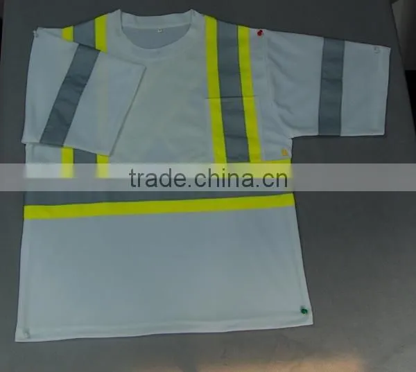 high visibility safety vest safety reflective material for clothing Summer Running Reflective Shirt High Visibility