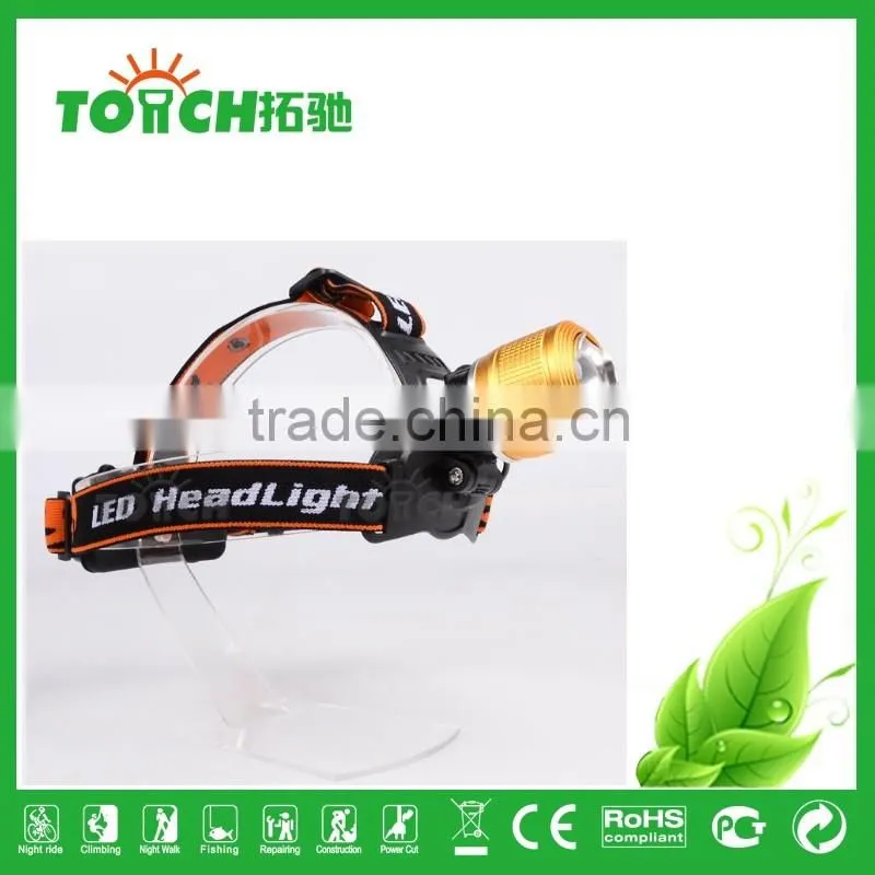 LED Hunting Light CRE E XM-L T6 LED Focus Headlight Headlamp 2000LM Zoomable Adjustable Light for Camping Hiking + Car Charger