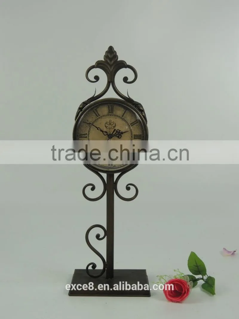 French antique decorative gold metal floor standing clocks