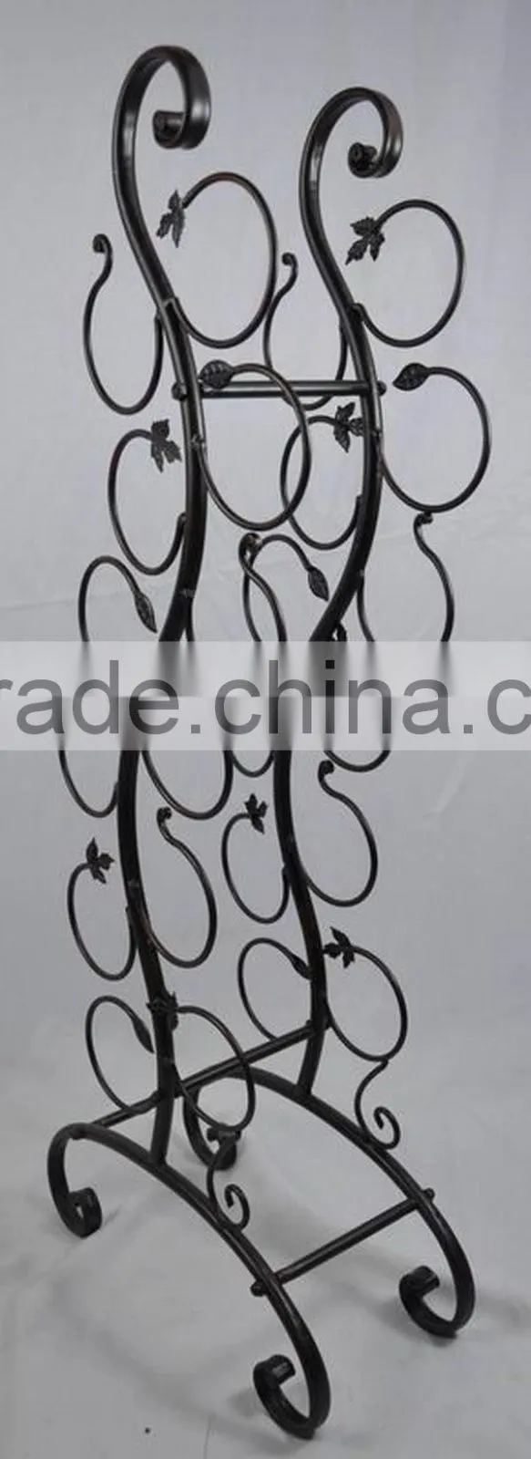 French cast iron scroll wine storage rack