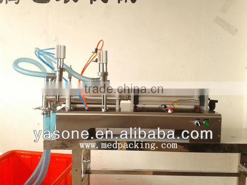 Liquid or Softdrink Pneumatic filling machine double heads (100-1000ml)