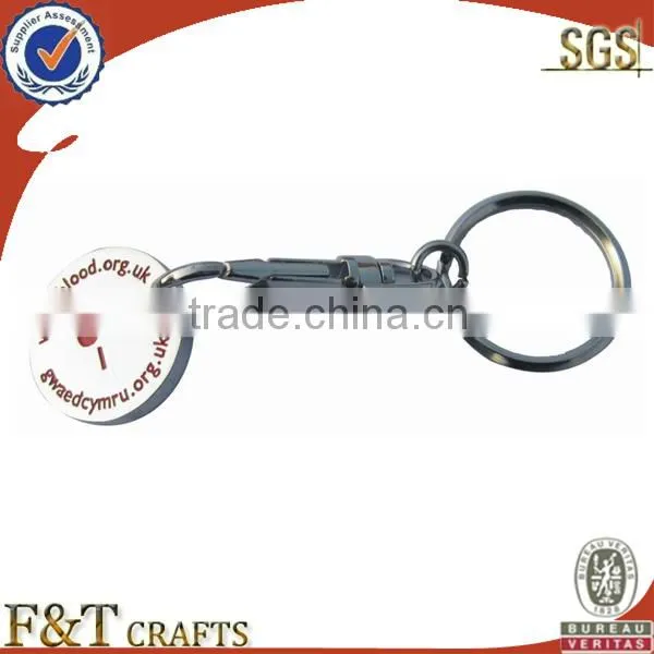 factory metal custom trolley token coin keychain