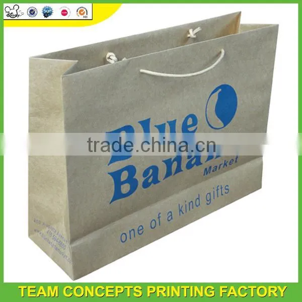 custom offset printing flat handle kraft paper bag