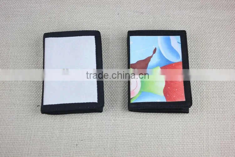 Advertising Sublimation Black Custom Logo Wallet for kids