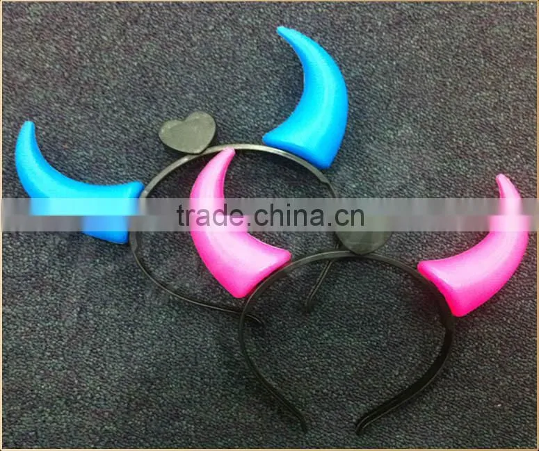 Factory supply cheap halloween led light up devil horns