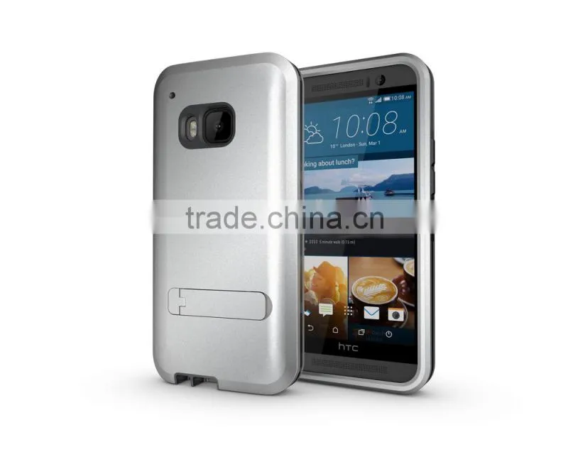 New design armor case built in screen protector for HTC M9