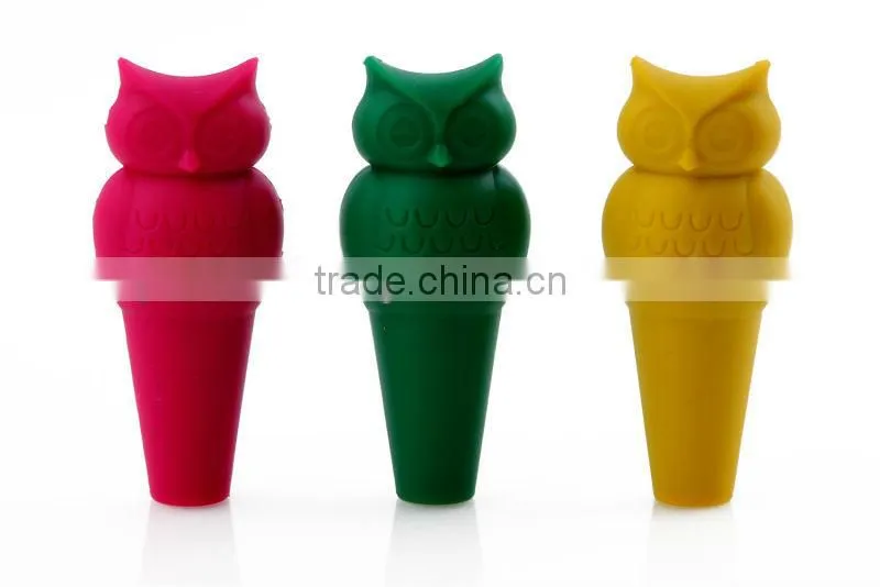Custom made silicone lids for wine bottle