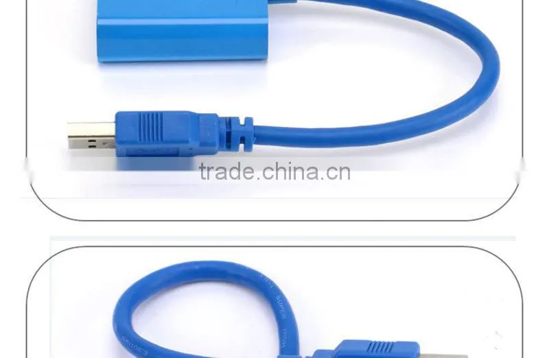 USB 3.0 to VGA Video Graphic Card Display External Cable Adapter for PC Laptop Windows 7/8