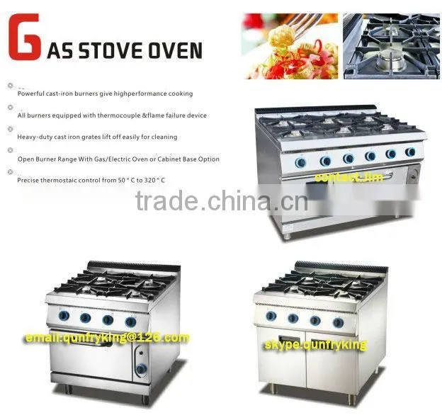stainless steel gas kitchen stoves for restaurant
