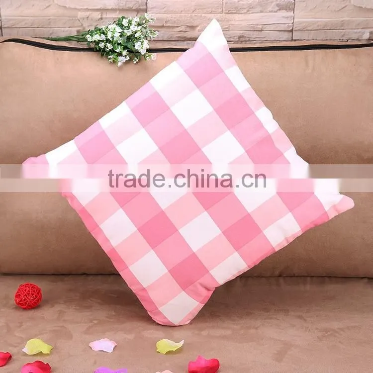 2015 new the plaid printed cotton pillowcases Creative home sofa cushion for leaning on