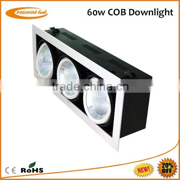 Dimmable 60w square led downlight with competitive price