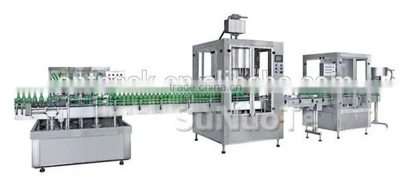 Glass bottle filling production line