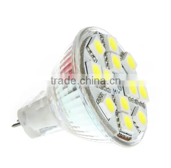 2W MR11 GU4 120-144LM LED Bulb Lamp 12 SMD5050 Warm White/White LED Lamp Spotlight