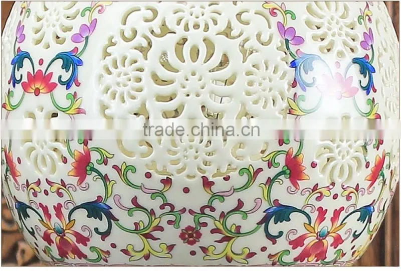 Jingdezhen Hollow Ceramic decorative hanging pendant light