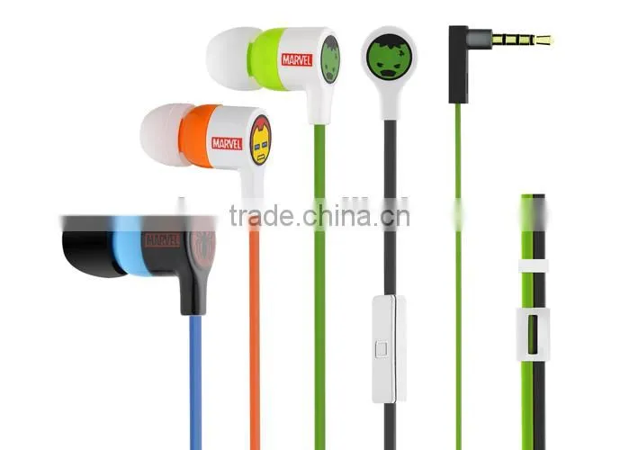 High Quality Super Bass Flat Cable Earphones With Microphone