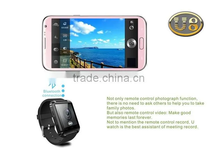 Best selling Smart Watch U8 Compatible IOS and Android System with multi language