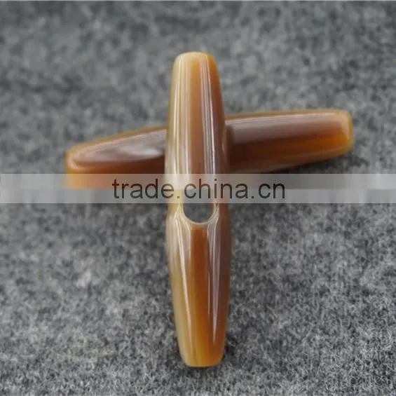 RESIN ONE HOLE CAFE TOGGLE BUTTON FOR GARMENT ACCESSORIES