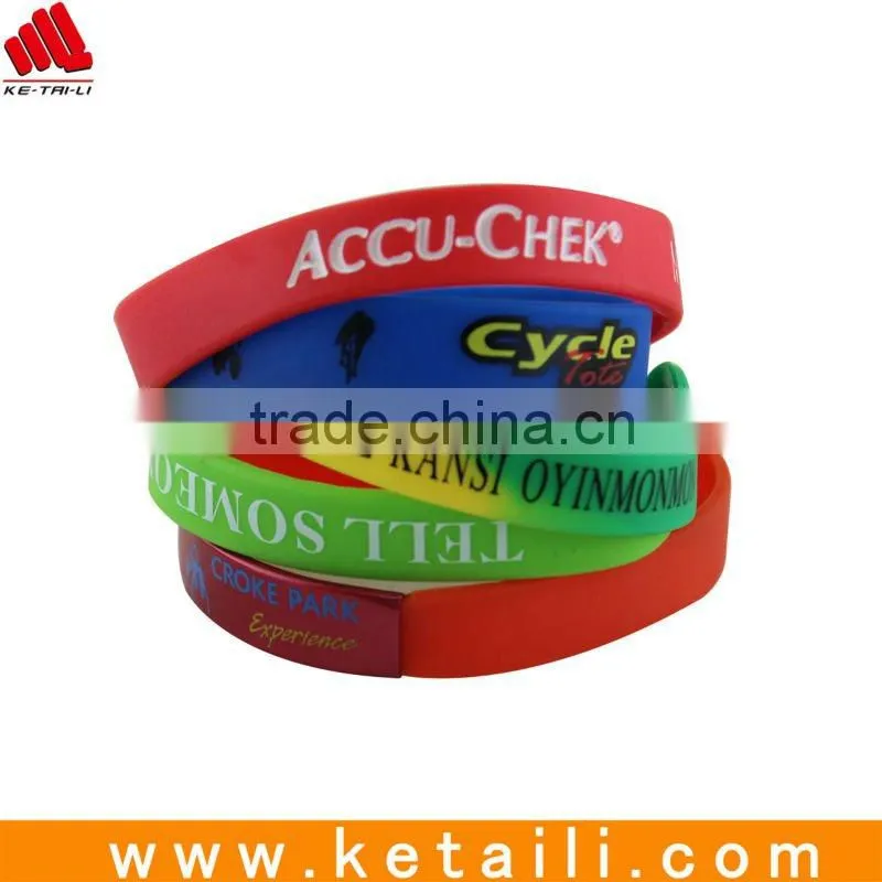 colorful sport silicone wristband for Christmas gift , we are manufacture
