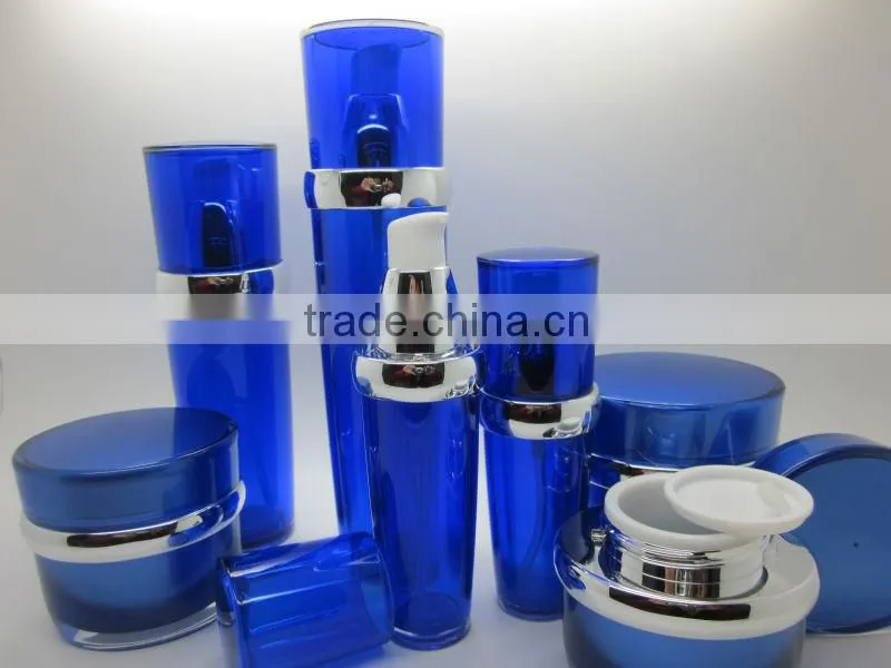 acrylic covex shoulder cosmetic bottles and jars