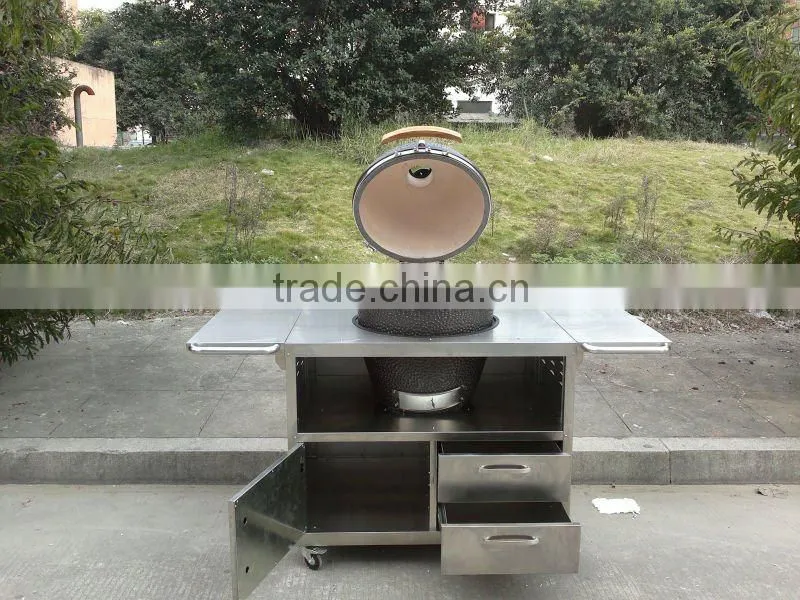 BBQ outdoor stainless steel movable table cart