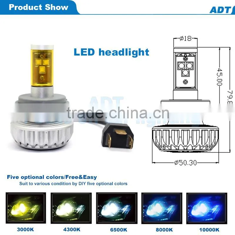 DIY design All in one 6000lumen smart G4 led 12v-24v car h4 led headlight bulbs