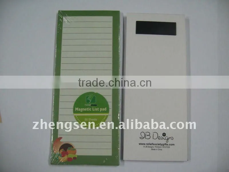 memo pad with magnetic