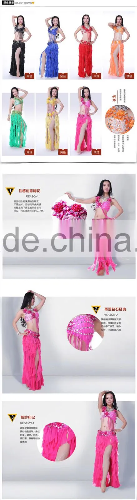 Belly Dance Costume with Diamond in Performance Wear (QC2167)