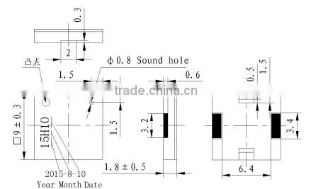 SMT9020 SMD buzzer, small piezo electrical buzzer, piezo ceramic buzzer, magnetic smd buzzer (FBELE)