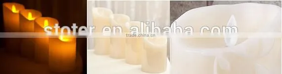Paraffin Wax Material and moving wick LED candle with timer