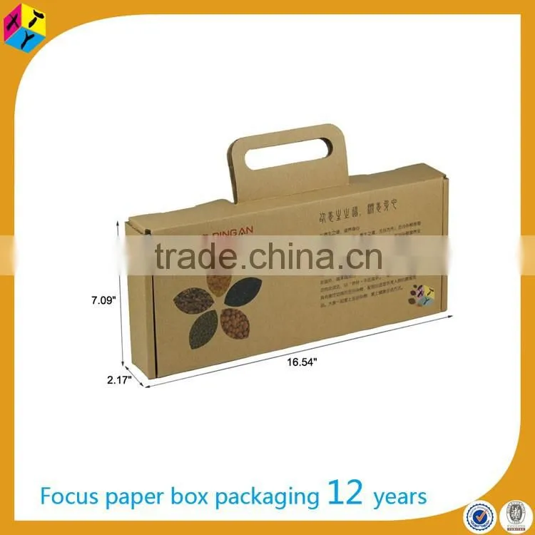 custom recycled corrugated box with handle
