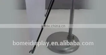 Silver aluminum economic x stand system with round base