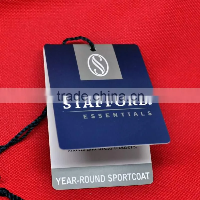 personalized factory produced garment paper tags