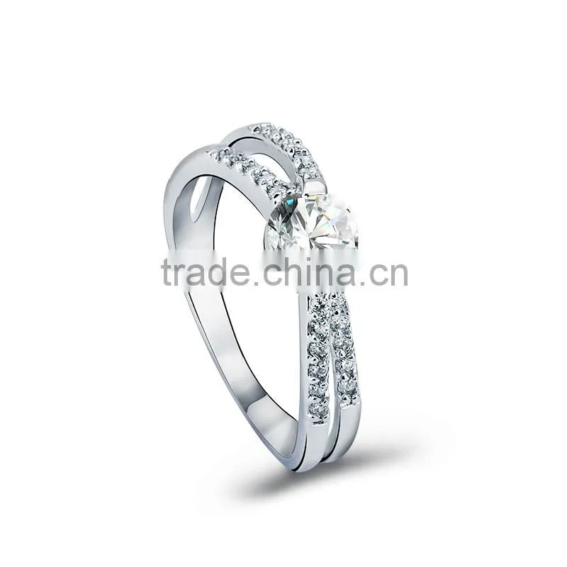 OUXI 2015 Fashion expandable fashion rings made with Crystal jewerly 40103 anillo rojo