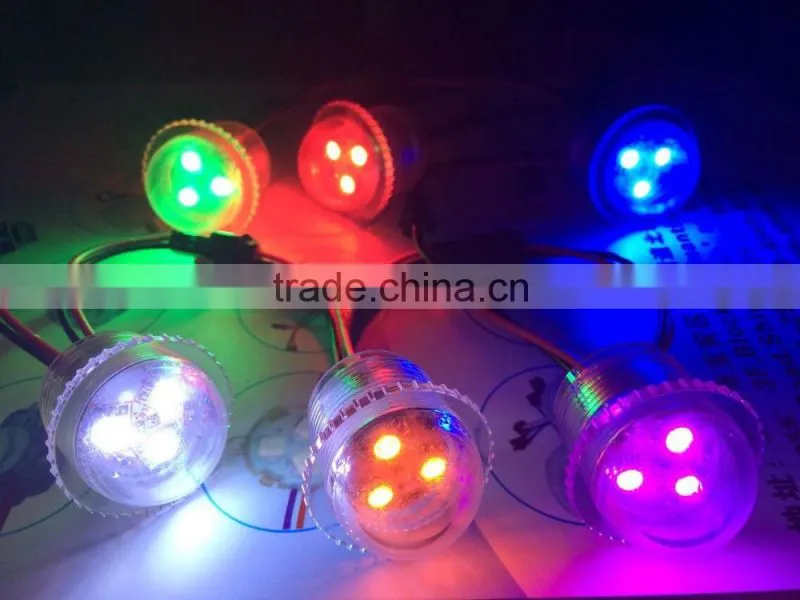 26mm Led pixel light with 3 leds RGB for amusement rides dmx led pixel light 12v