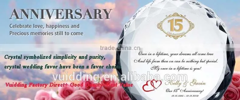 Pretty Flower Wedding Crystal Rose For Wedding Gifts