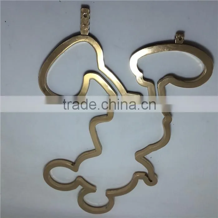 Mickey Mouse logo in gold plating , factory direct die casting mickey design metal logo cartoon sign