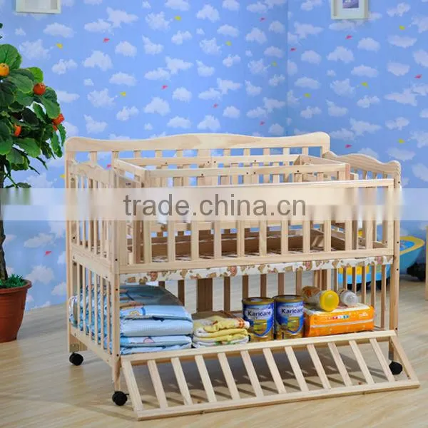 multi-function wooden single bed cot approved FSC