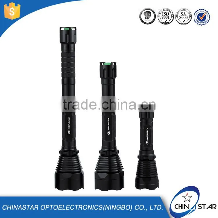 High power aluminum zoom flashlight