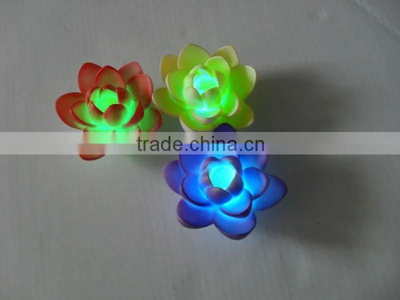 swimming pool lamp with flowers