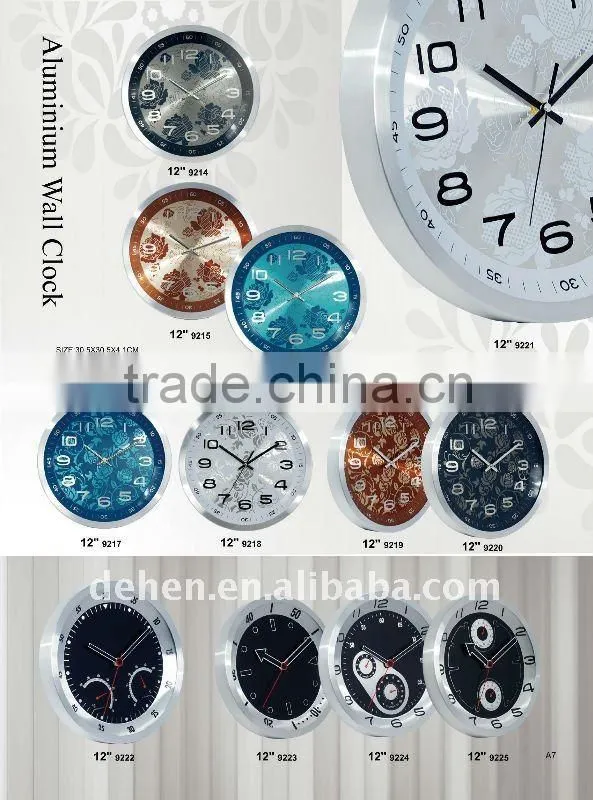 fashion design aluminium wall clock for office