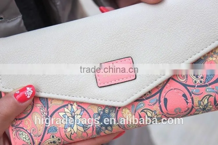New Fashion Flower Women Wallet 5 Colors Floral Wallet Long Popular Portable Purse Delicate Casual Lady Cash Purse Wallets