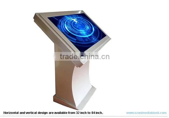 Wifi 55 inch HD multi media touch screen kiosk
