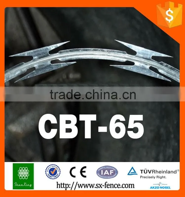 2016 Razor barbed wire fence, razor wire fencing