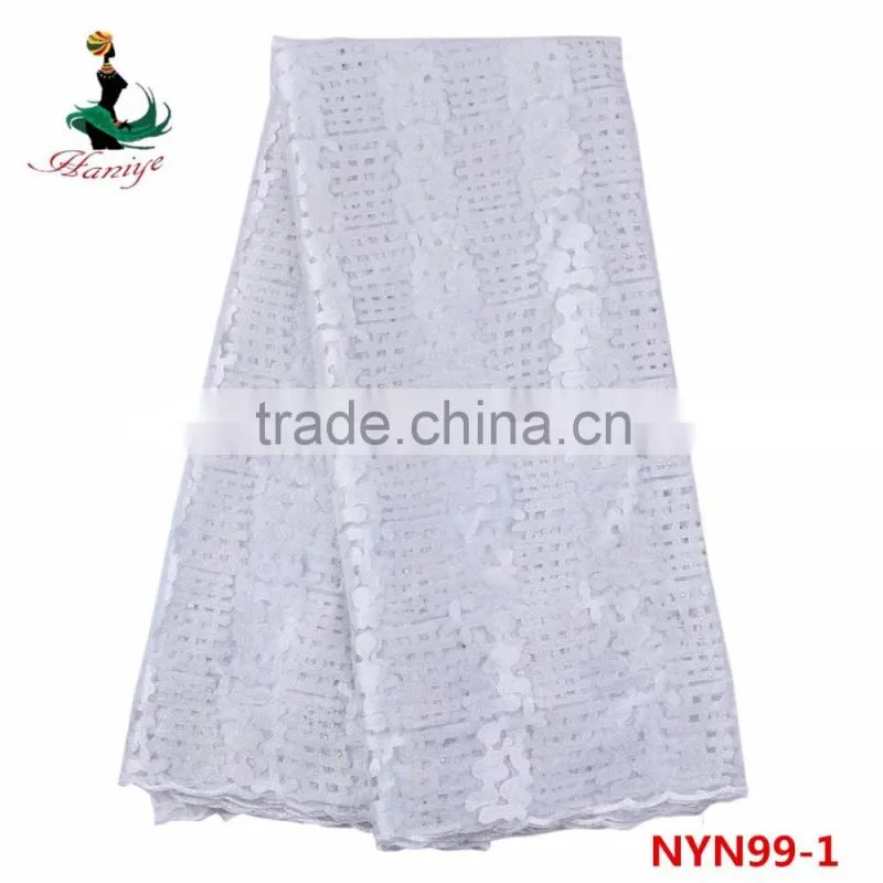 African tulle Lace Embroidery NYN99 Textiles Tulle Net French Lace Fabric