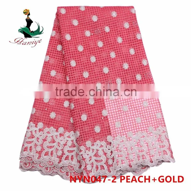 2016 Haniye african tulle tulle fabric/French lace fabric tulle high quality 2016/NYN47