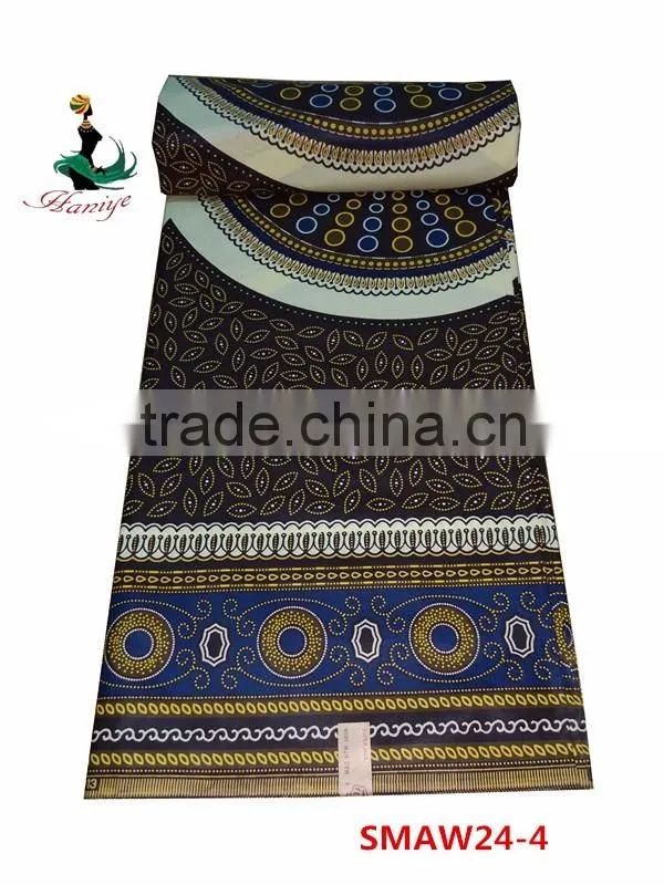Real wax hollandais fabric African printed wax fabric SMAW24 special partten